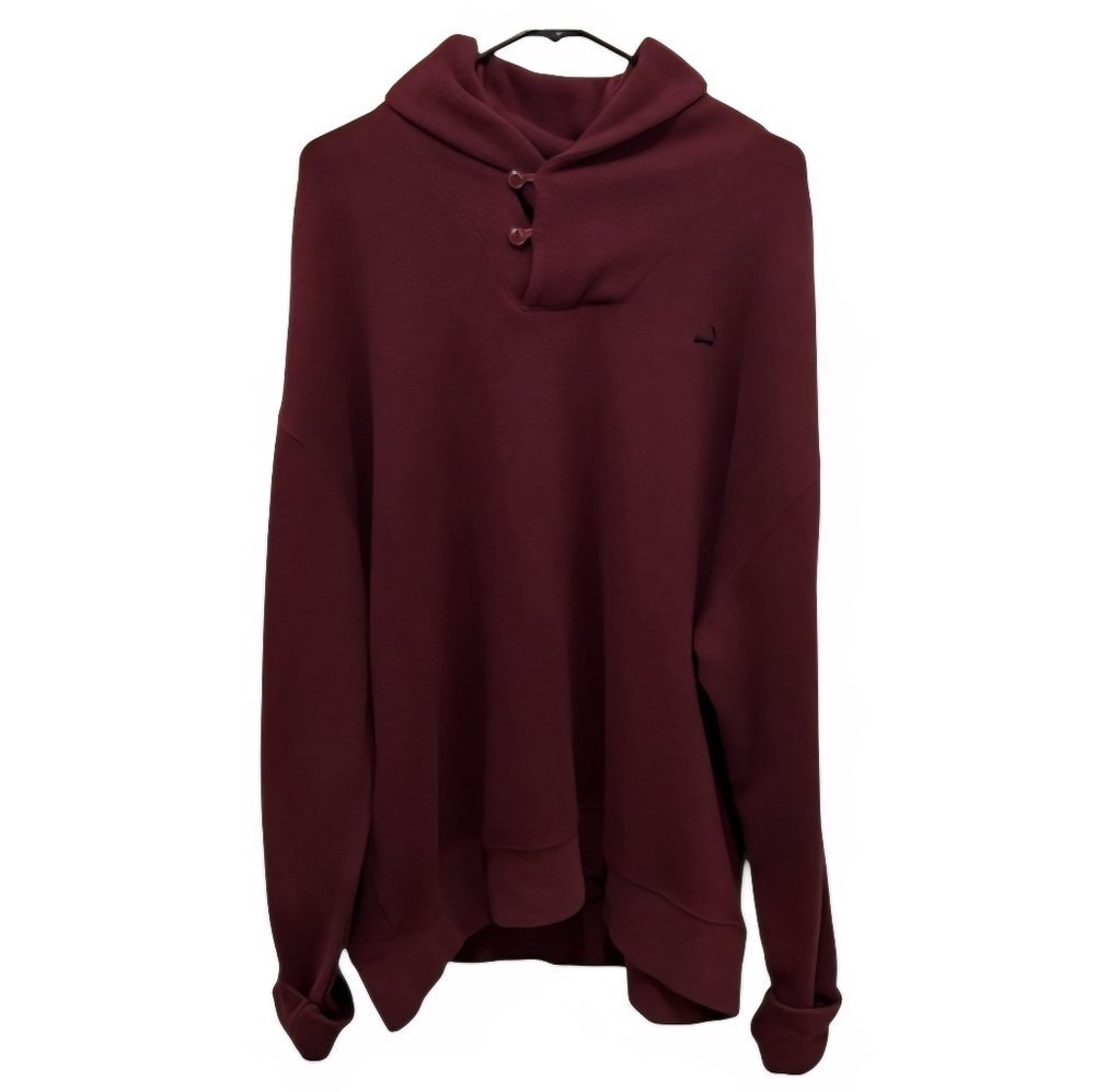 Cuffy’s Y2K Cape Cod Burgundy Mockneck w/ Buttons Grandpa/Preppy Sweater Sz 2XL